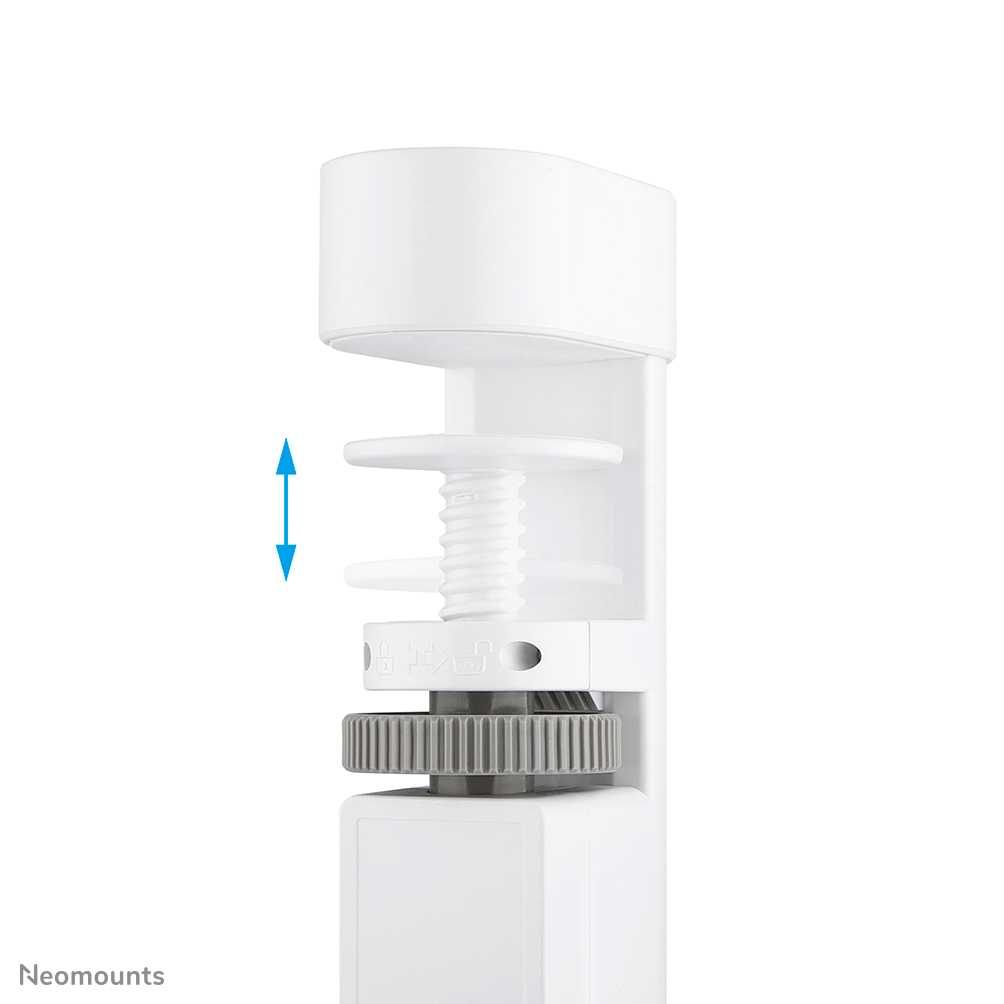 Neomounts DS22-840WH6 Tischsteckdose mit Klemme und USB-C- und USB-A-Anschlüssen - Schnellladung
